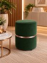 Ver imagem 4 de Kit de Puff Cinta no Meio Rose Golda, Cor Verde Veludo - Let Móveis