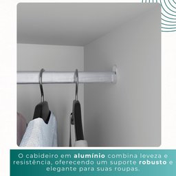 Guarda Roupa Casal 100% Mdf 6 Portas 6 Gavetas Itália - Mais Móveis Neve - 8