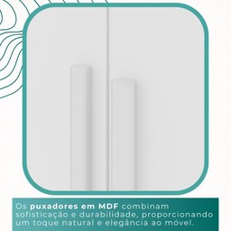 Guarda Roupa Casal 100% Mdf 6 Portas 6 Gavetas Itália - Mais Móveis Neve - 6
