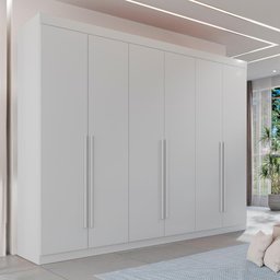 Guarda Roupa Casal 100% Mdf 6 Portas 6 Gavetas Itália - Mais Móveis Neve - 2