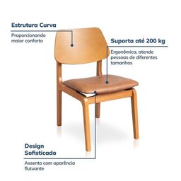 Kit Mesa de Jantar Extensível Redonda Tarsila e 4 Cadeiras Jandaia CabeCasa MadeiraMadeira - 5