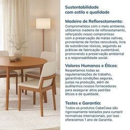 Kit Mesa de Jantar Extensível Redonda Tarsila e 4 Cadeiras Jandaia CabeCasa MadeiraMadeira - 10