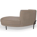 Ver imagem 5 de Chaise Direito Sala de Estar Penélope Base Preto Veludo Bege Claro - Nexta Casa