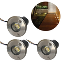 Ver imagem 1 de Kit com 3 Balizadores Led Cob 3w Bivolt Spot de Embutir em Trilhas Piso Chão Gramado Escada Jardim L