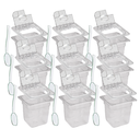 Ver imagem 1 de Conj 16 Cubas Gastronômicas em Policarbonato Gn 1/6x150 Mm 2,2 L + 12 Tampas Poli com Flip Dobradiça