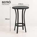 Ver imagem 4 de Conjunto Bistro + 3 Banquetas Varanda Alumínio e Corda Náutica Área Gourmet Moderna:Preto