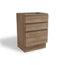 Ver imagem 1 de Balcão de Cozinha Maxxi G743 c/ 3 Gavetas s/ Tampo 60cm Nogal - Kappesberg