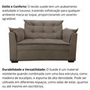 Ver imagem 3 de Sofá 2 Lugares para Sala Moderno Confortável Tatiana Suede Bege Escuro