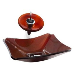 Cuba de Vidro Modelo Retrô - 38 x 32 x 11cm - Marrom - 3