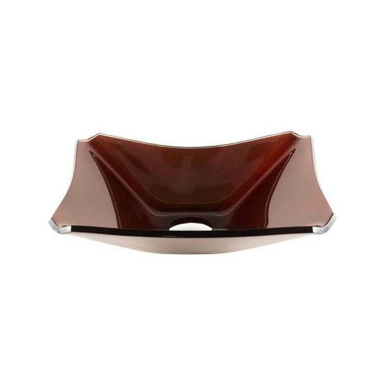 Cuba de Vidro Modelo Retrô - 38 x 32 x 11cm - Marrom