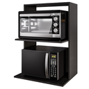 Ver imagem 1 de Armário Suporte para Microondas e Forno Suspenso Cozinha Lauren Preto