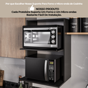 Ver imagem 5 de Armário Suporte para Microondas e Forno Suspenso Cozinha Lauren Preto