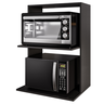 Armário Suporte para Microondas e Forno Suspenso Cozinha Lauren Preto - 1