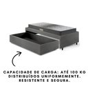 Ver imagem 3 de Base Box Cama Solteiro Sapateira Courino Linho Cinza e Colchão Dual Firm Ecoflex 88x188