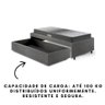 Base Box Cama Solteiro Sapateira Courino Linho Cinza e Colchão Dual Firm Ecoflex 88x188 - 3