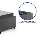 Ver imagem 2 de Base Box Cama Solteiro Sapateira Courino Linho Cinza e Colchão Dual Firm Ecoflex 88x188