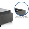 Base Box Cama Solteiro Sapateira Courino Linho Cinza e Colchão Dual Firm Ecoflex 88x188 - 2