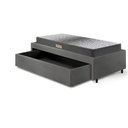 Ver mais imagens de Base Box Cama Solteiro Sapateira Courino Linho Cinza e Colchão Dual Firm Ecoflex 88x188