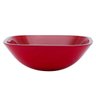 Cuba de Vidro para Banheiros e Lavabos - Quadrada 31cm - Vermelho - 31x31x13cm - 1