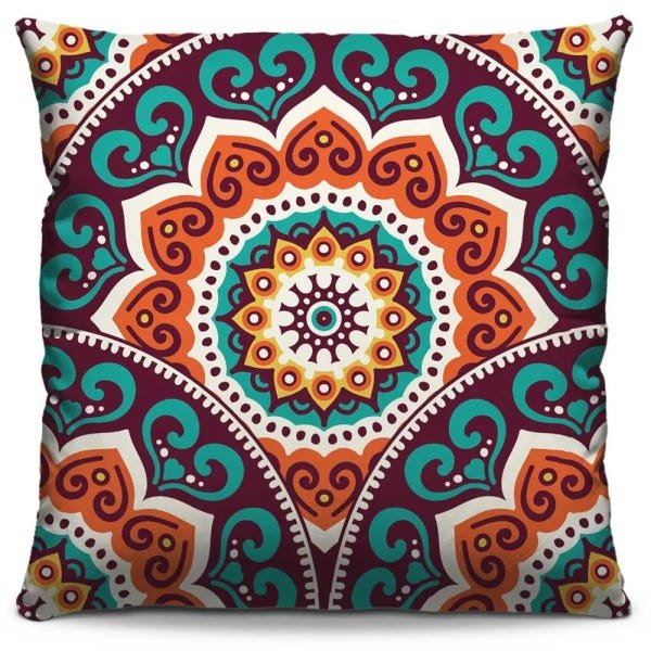 Almofada Estampada Colorida Classic Mandalas 152 - 1