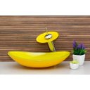 Ver imagem 5 de Kit: Cuba de Vidro Oval + Torneira Cascata + Válvula Click - Amarelo