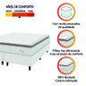 Cama Box Colchão Casal King Molas Ensacadas City Pillow Top 193x203x61cm Linho Branco / Bege Hellen - 5