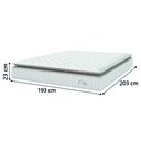 Ver imagem 5 de Cama Box Colchão Casal King Molas Ensacadas City Pillow Top 193x203x61cm Linho Branco / Bege Hellen