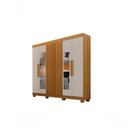 Ver imagem 1 de Guarda Roupa 6 Portas Delta Ripadas MDF Cinamomo Off White Leifer