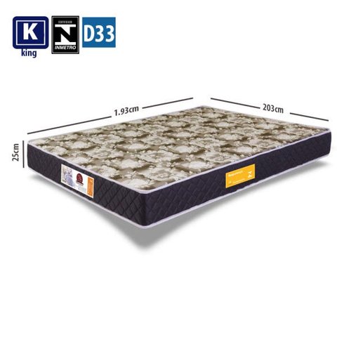 Colchão King Serra Negra Super Espuma D33 Essencial (Inmetro) 193x203x25