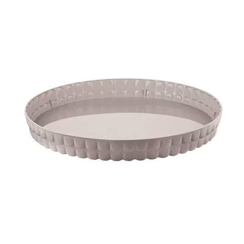 Bandeja Redonda de Servir 35,6 X 4 Cm - Tiffany - Taupe - Guzzini