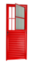 Ver imagem 1 de Porta de Sala Alumínio 80 Esq. L25 V.Boreal Vermelho Brimak