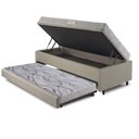 Ver imagem 4 de Bicama Box Baú Solteiro com Colchão Ecoline D23 Ecoflex Linho 88x188