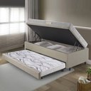 Ver imagem 3 de Bicama Box Baú Solteiro com Colchão Ecoline D23 Ecoflex Linho 88x188