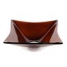Cuba de Vidro para Banheiros e Lavabos - Quadrada Rt 30cm - Marrom - 30x30x11cm - 1