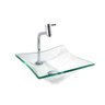 Cuba de Vidro para Banheiros e Lavabos - Quadrada Rt Incolor - 30x30x11cm - 2