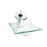 Cuba de Vidro para Banheiros e Lavabos - Quadrada Rt Incolor - 30x30x11cm - 3