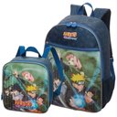 Ver imagem 1 de Kit Mochila Costas Lancheira Térmica Escolar Infantil Naruto Shippuden Time 7 Azul
