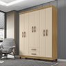 Guarda Roupa Casal Aspen 6 Portas 2 Gavetas I01 Carvalho Off White - Clique Chique Móveis - 1