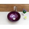 Kit: Cuba Redonda 30 Cm + Torneira Link Alta + Válvula Click - Púrpura - 4
