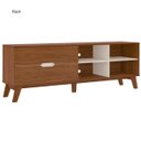 Ver imagem 6 de Sala de Estar Verona Rack TV 75'' e 2 Mesas Cedro / Off White