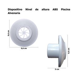 Dispositivo Nível Altura Piscina Abs Alvenaria - 3
