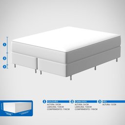 Conjunto Box Queen Mola Ensacada Probel Portugal (158x198x56cm) - 10