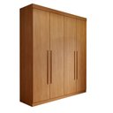 Ver imagem 3 de Guarda-Roupa Solteiro Medelín 4 Portas 3 Gavetas Cinamomo - Panorama Móveis