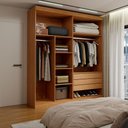 Ver imagem 2 de Guarda-Roupa Solteiro Medelín 4 Portas 3 Gavetas Cinamomo - Panorama Móveis