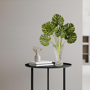 1 Galho de Folhagem Costela de Adão Artificial Realista Premium para Decoração de Vasos e Arranjos