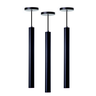 Kit 3 Pendente Tubo Cilindro Alumínio 30cm: Cor Preto - 1