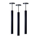 Ver imagem 1 de Kit 3 Pendente Tubo Cilindro Alumínio 30cm: Cor Preto