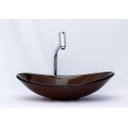 Ver imagem 2 de Cuba de Vidro para Banheiros e Lavabos - Oval - Marrom