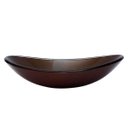 Ver imagem 1 de Cuba de Vidro para Banheiros e Lavabos - Oval - Marrom