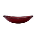 Ver imagem 1 de Cuba de Vidro para Banheiros e Lavabos - Oval - Vermelho Escuro